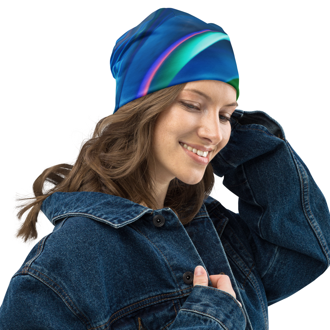 Curious All-Over Print Beanie