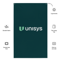 Vertical Bold Teal Flag