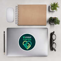 Unisys Cares Stickers (Bold Teal)