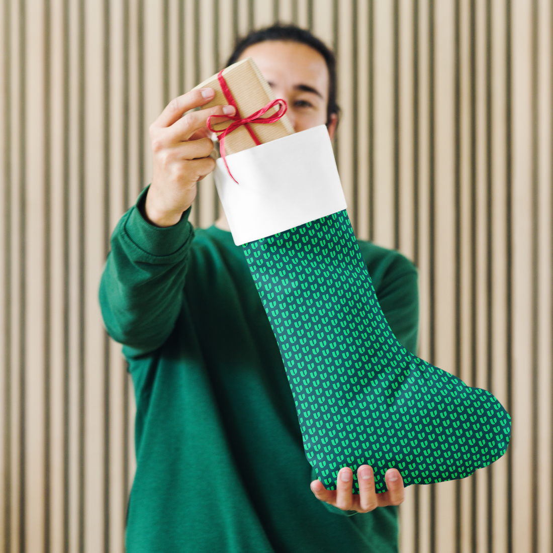 Signature Teal Christmas stocking