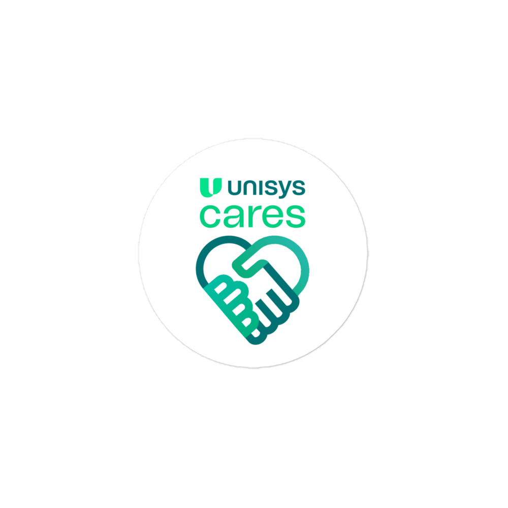 Unisys Cares Stickers (White)