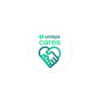 Unisys Cares Stickers (White)