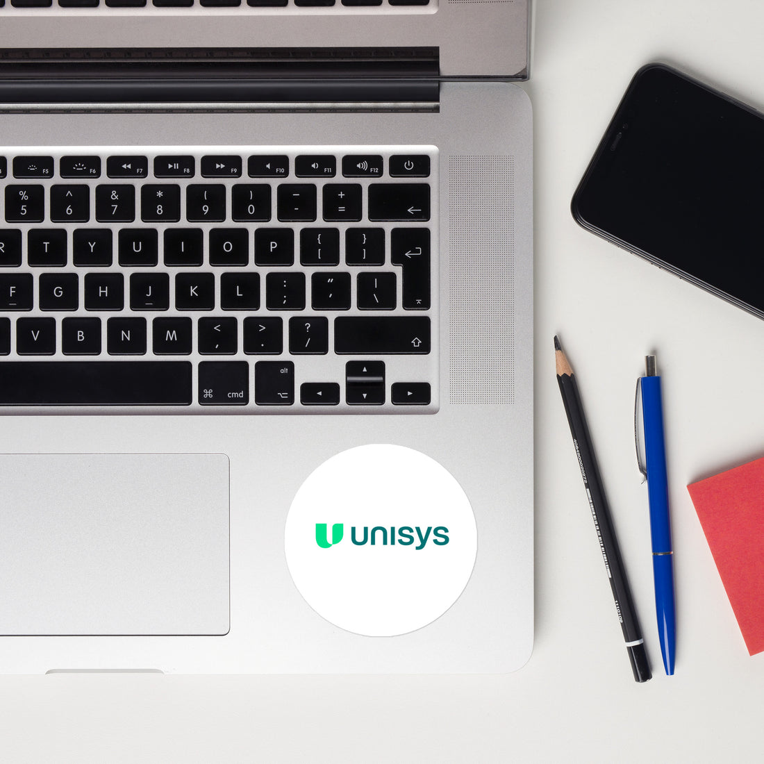 Unisys Logo White Stickers