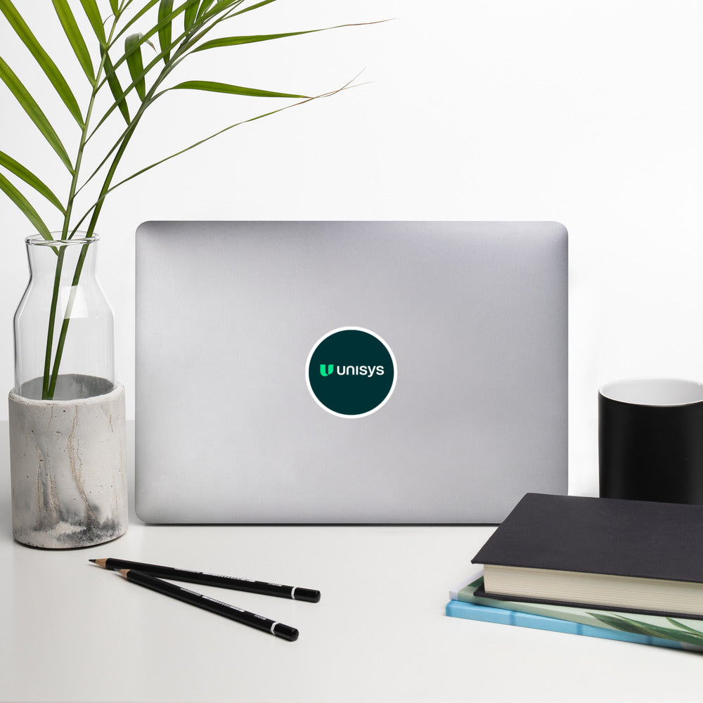 Unisys Logo Propel Mint/Bold Teal Stickers