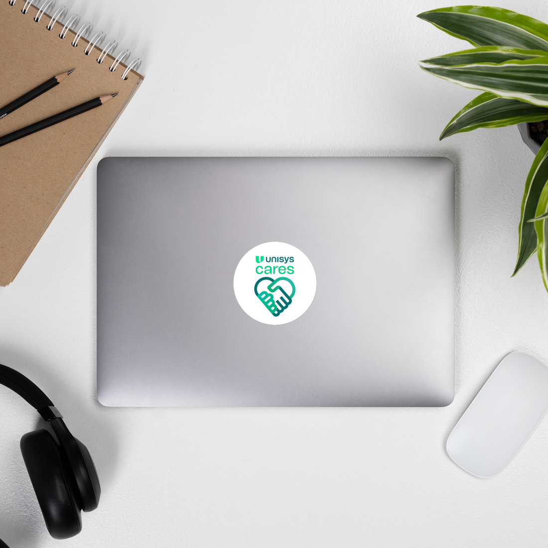 Unisys Cares Stickers (White)