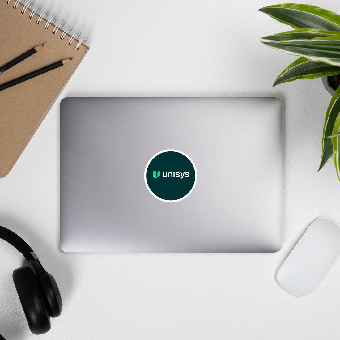 Unisys Logo Propel Mint/Bold Teal Stickers