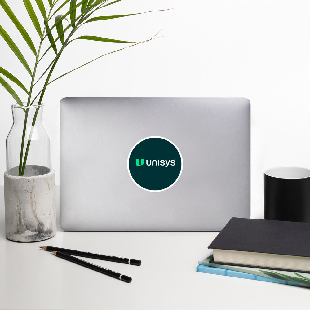Unisys Logo Propel Mint/Bold Teal Stickers