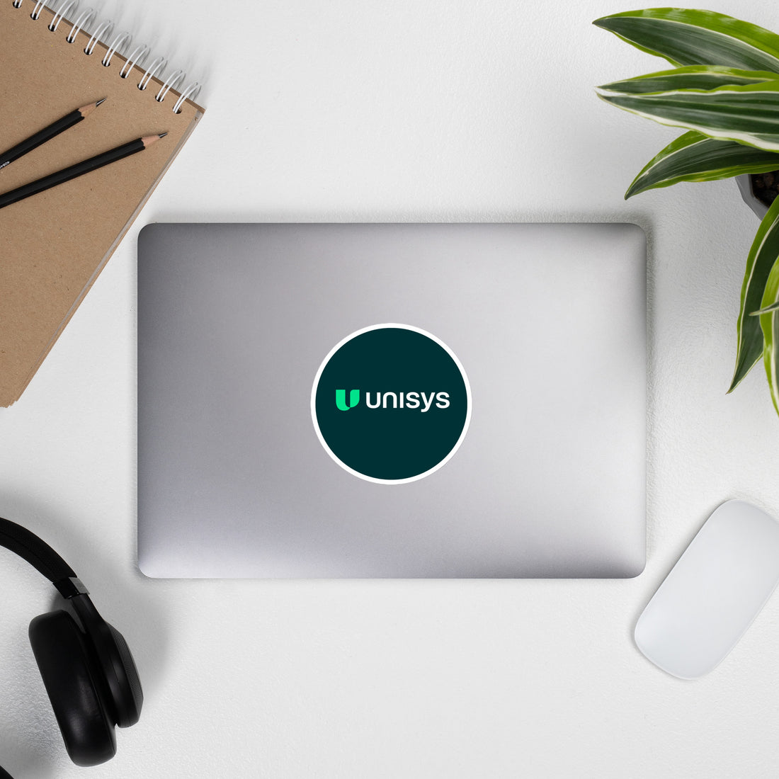 Unisys Logo Propel Mint/Bold Teal Stickers