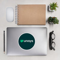 Unisys Logo Propel Mint/Bold Teal Stickers