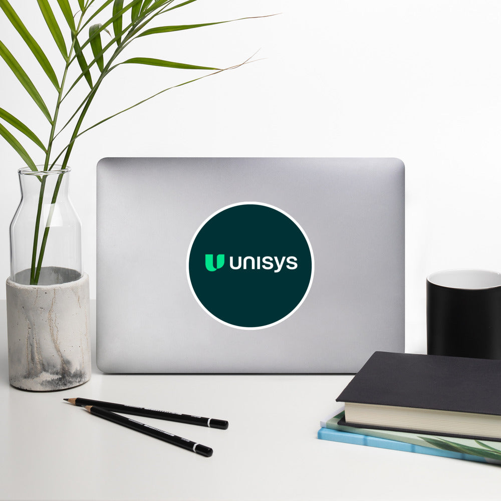 Unisys Logo Propel Mint/Bold Teal Stickers