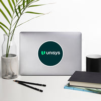 Unisys Logo Propel Mint/Bold Teal Stickers