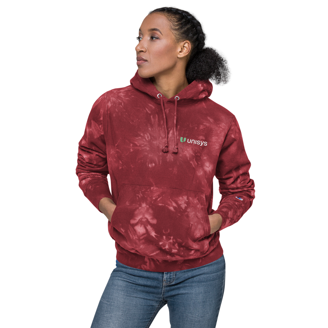 Unisex Embroidered Champion Tie-dye Hoodie