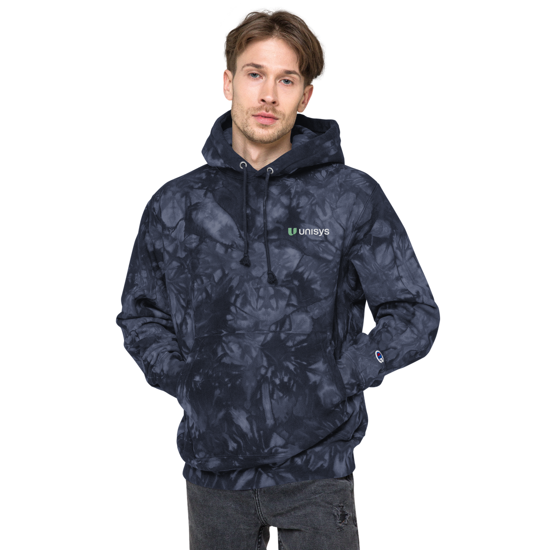 Unisex Embroidered Champion Tie-dye Hoodie