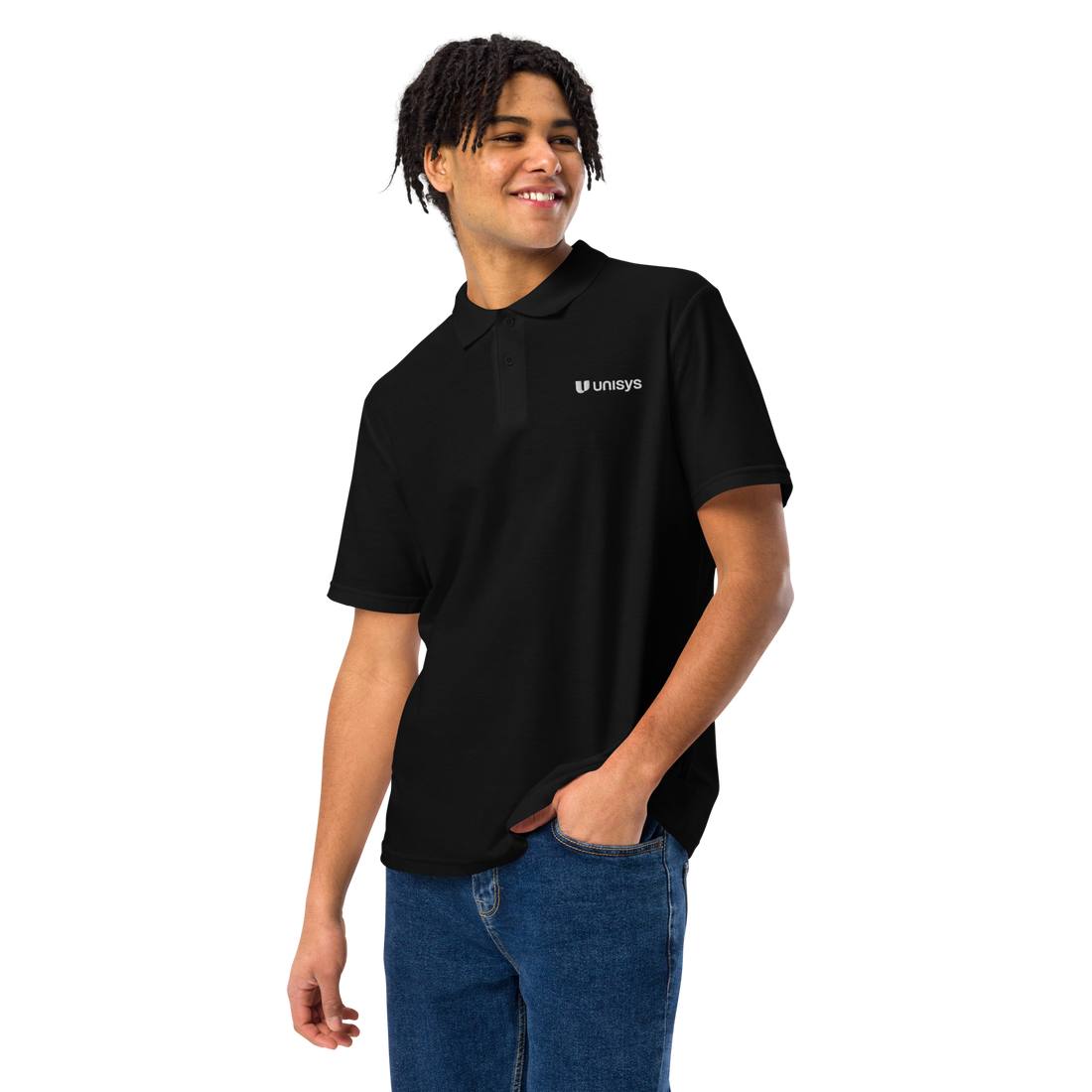 Unisex Embroidered Pique Polo Shirt