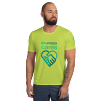 Unisys Cares Melon Men's Athletic T-shirt