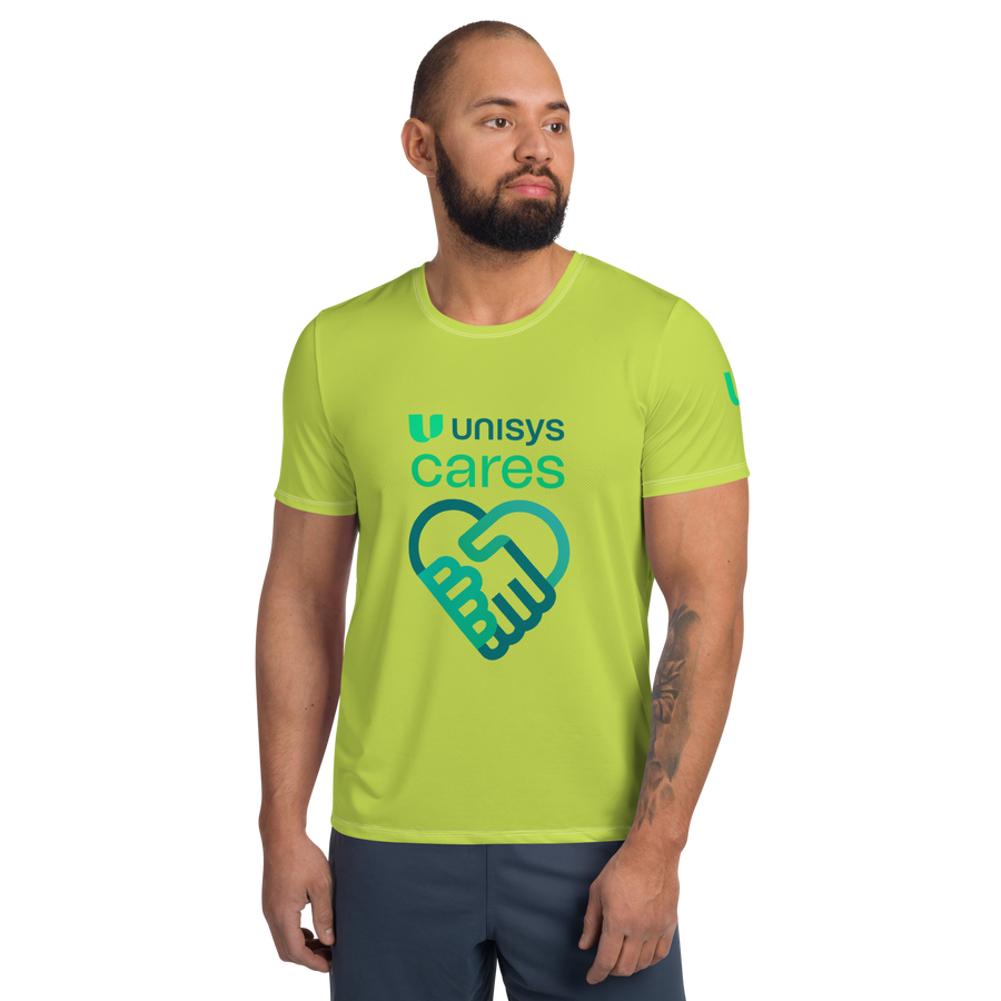 Unisys Cares Melon Men's Athletic T-shirt