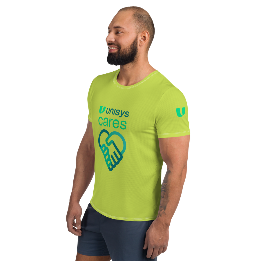 Unisys Cares Melon Men's Athletic T-shirt