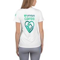 Unisys Cares Women's Athletic White T-shirt