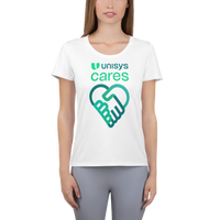 Unisys Cares Women's Athletic White T-shirt