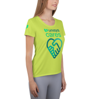 Unisys Cares Women's Athletic Melon T-shirt