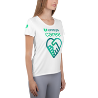 Unisys Cares Women's Athletic White T-shirt