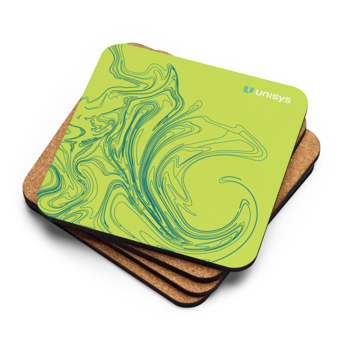 Wave Cork-Back Coaster