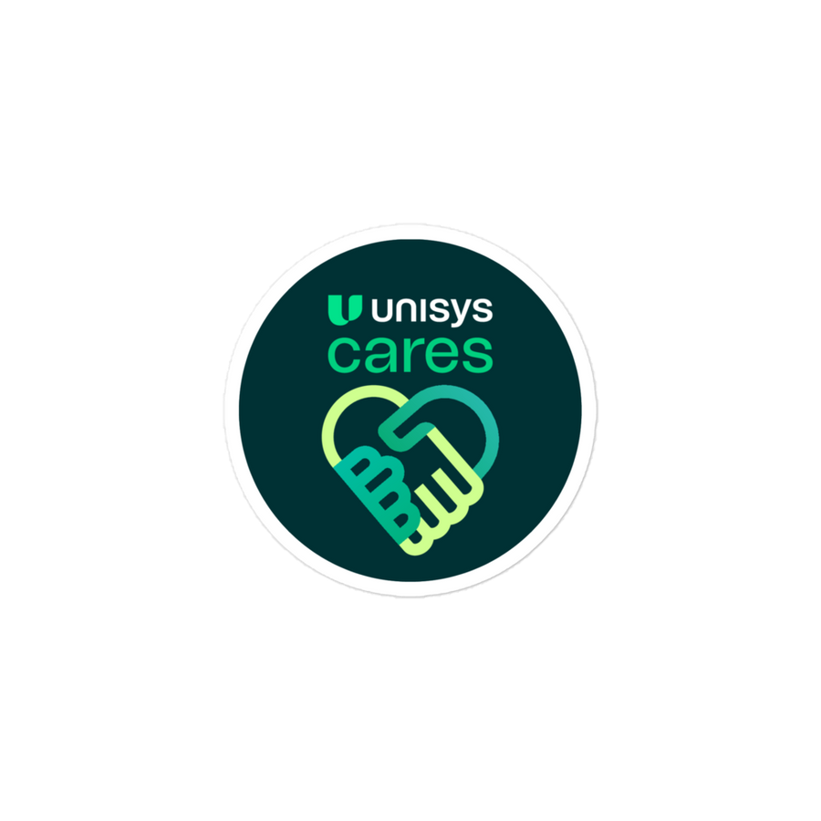 Unisys Cares Stickers (Bold Teal)