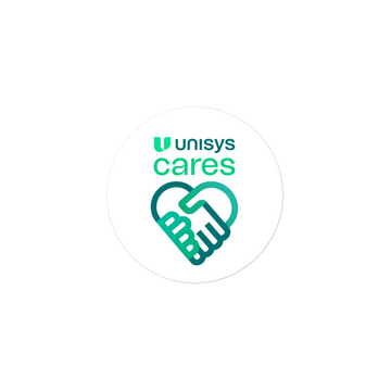 Unisys Cares Stickers (White)