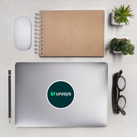 Unisys Logo Propel Mint/Bold Teal Stickers