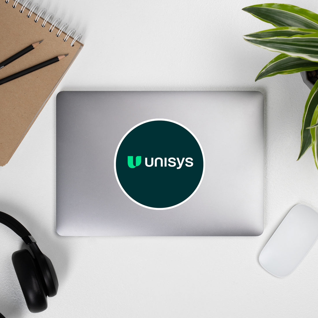 Unisys Logo Propel Mint/Bold Teal Stickers