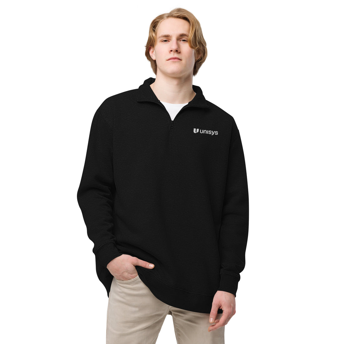 Unisex Embroidered Fleece Pullover